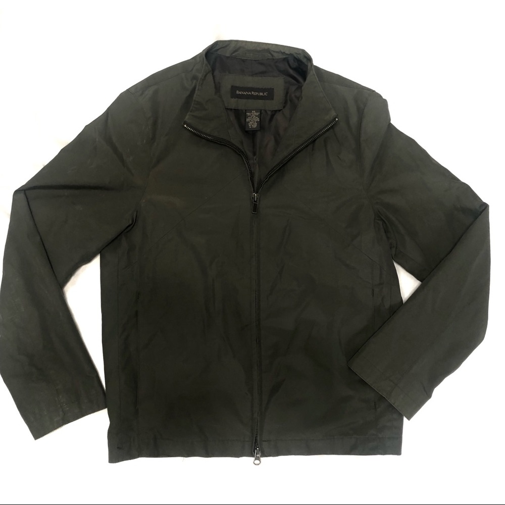 Banana Republic Olive green jacket, double zipper